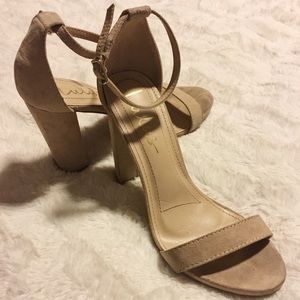 Nude block heels worn once size 6
